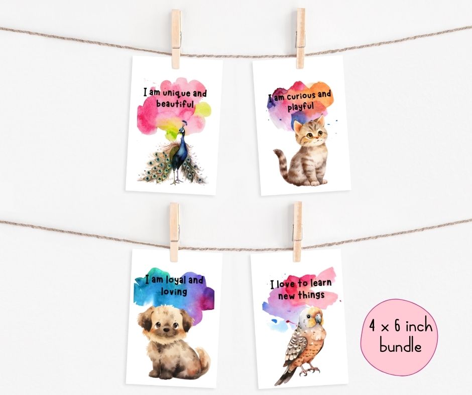 PLR 'I Can' Animals Affirmation Cards - Image 2