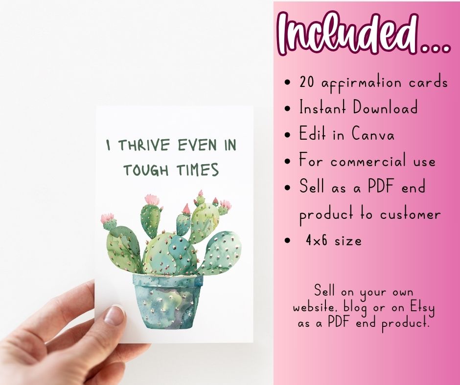 PLR Nature Speaks Affirmation Cards - Image 3