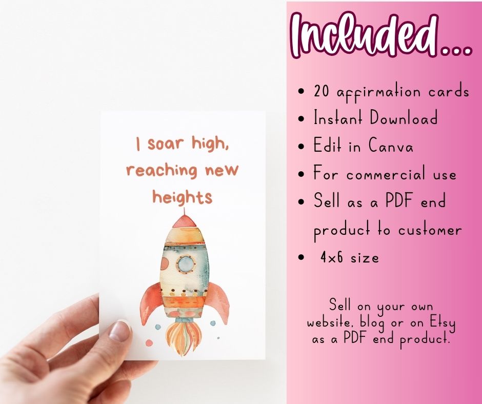 PLR Space Fun Affirmation Cards - Image 3