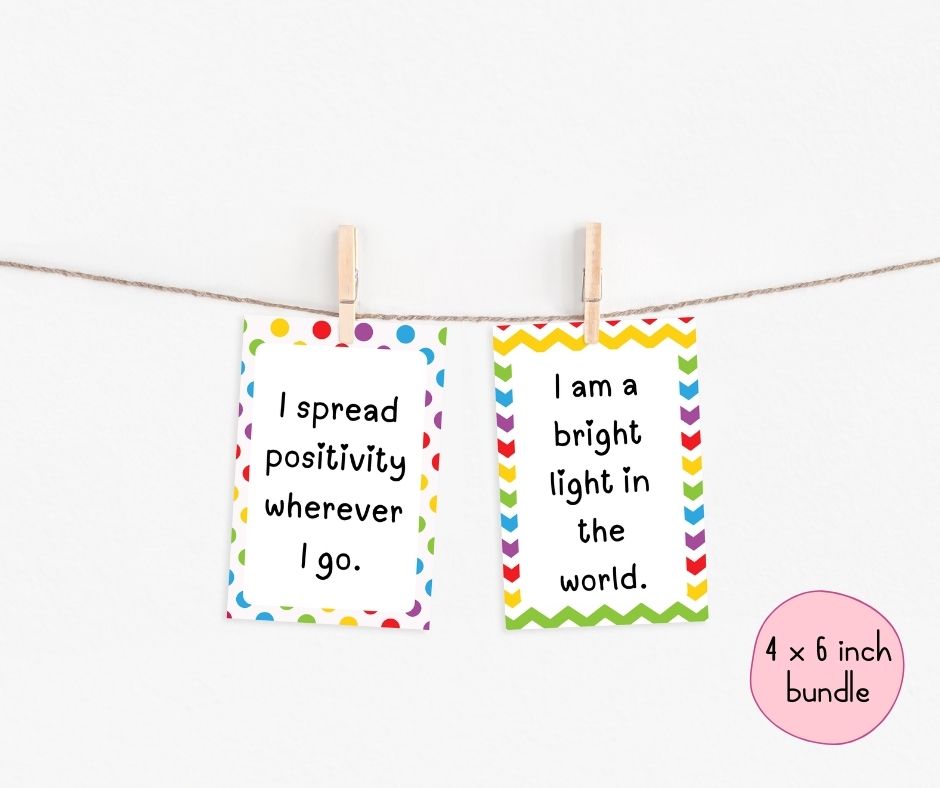 PLR Positive Pals Positive Affirmation Cards for Kids - Image 2