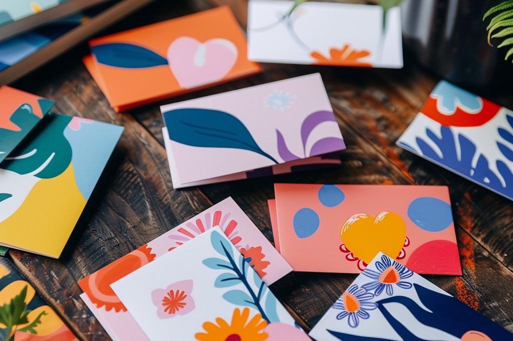 affirmation cards on table