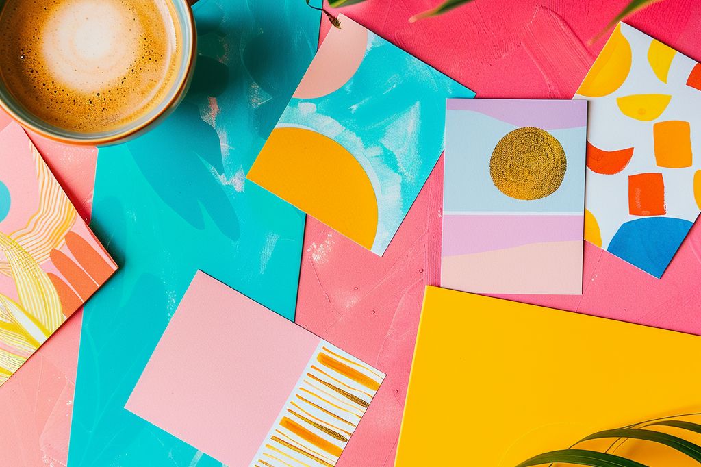 affirmation cards on table