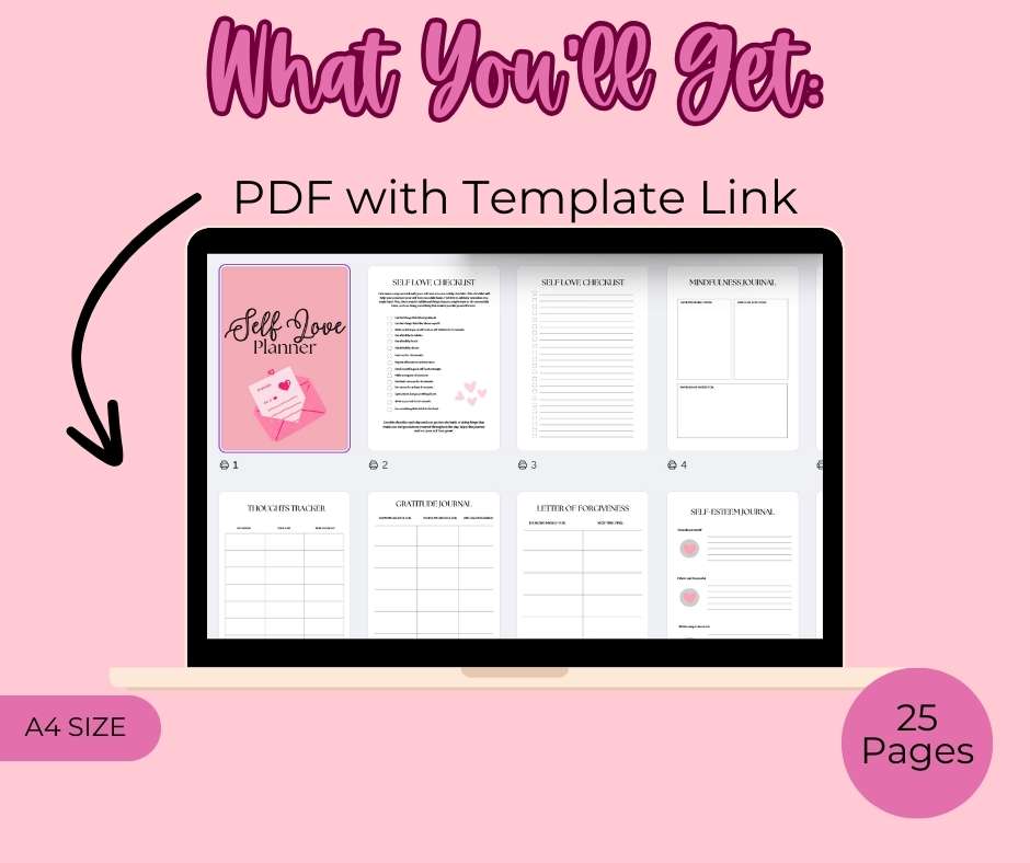 PLR Radiant You Self Love Planner - Image 3