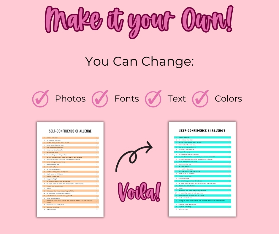 PLR True You Self Confidence Planner - Image 3