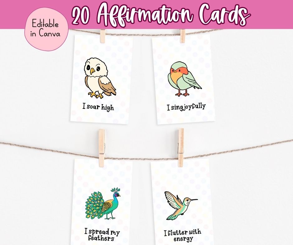 cute birds affirmations