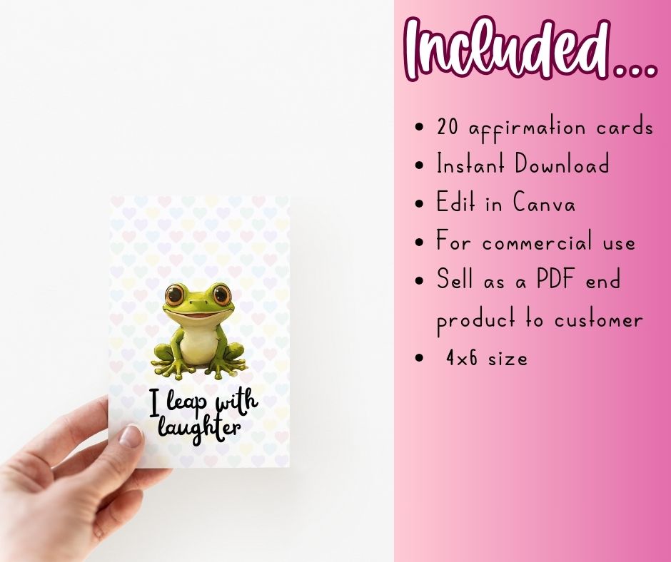 PLR Lovely Pets Positive Affirmation Cards for Kids - Image 3
