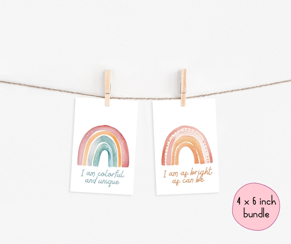 PLR Boho Rainbow Positive Affirmations for Kids - Image 2