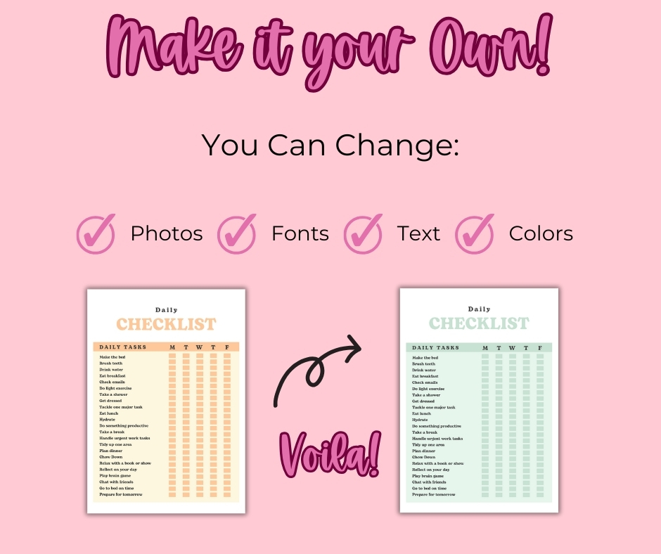 PLR Colorful Daily Checklist - Image 2