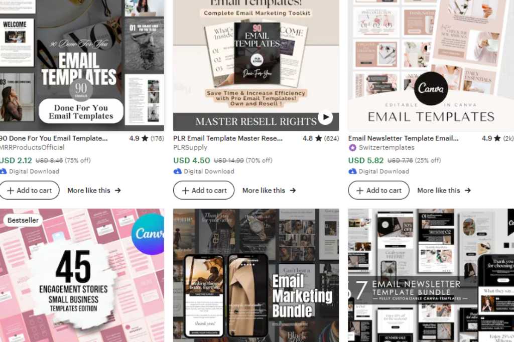 Email Marketing Templates on Etsy