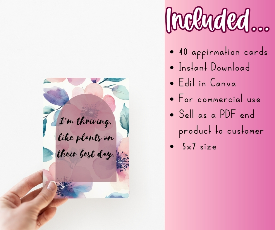 PLR Cheeky Self Confidence Affirmation Cards - Image 3