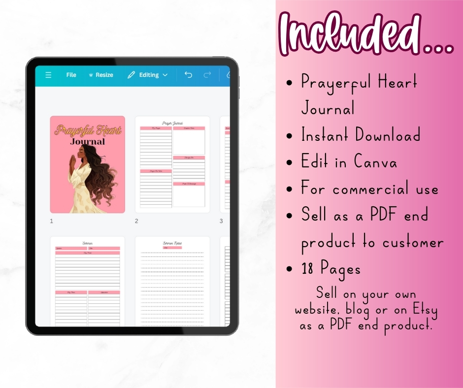 PLR Prayerful Heart Journal - Image 5