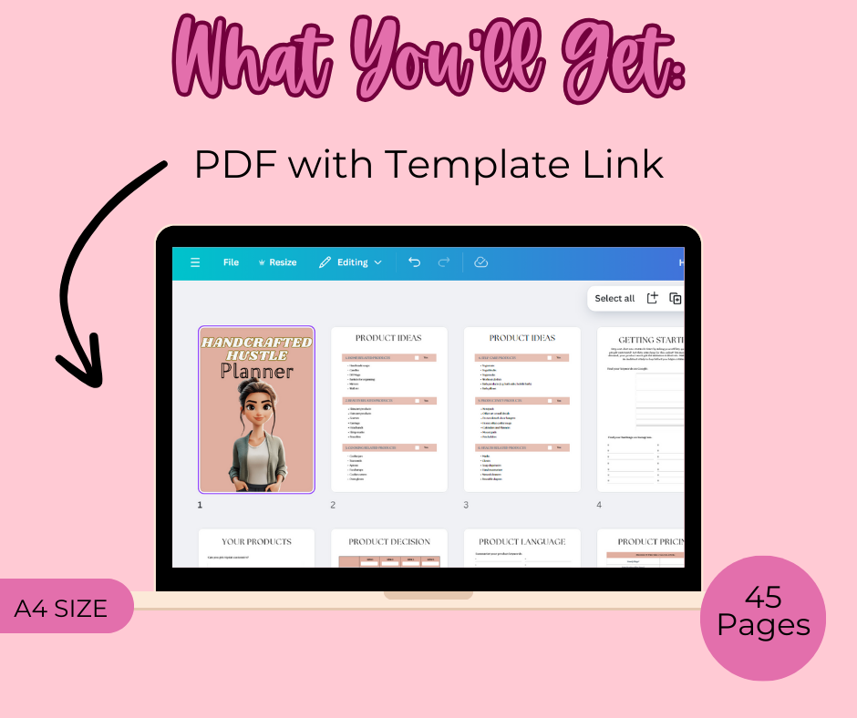 PLR Handcrafted Hustle Planner - Image 2