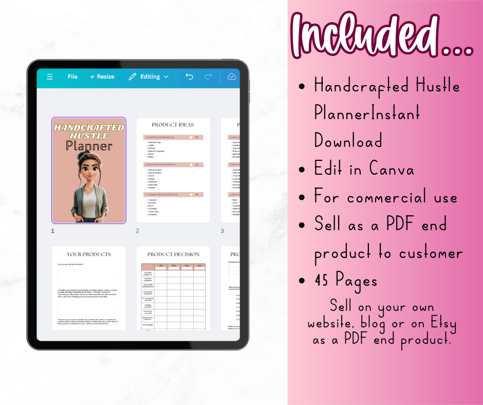 PLR Handcrafted Hustle Planner - Image 5