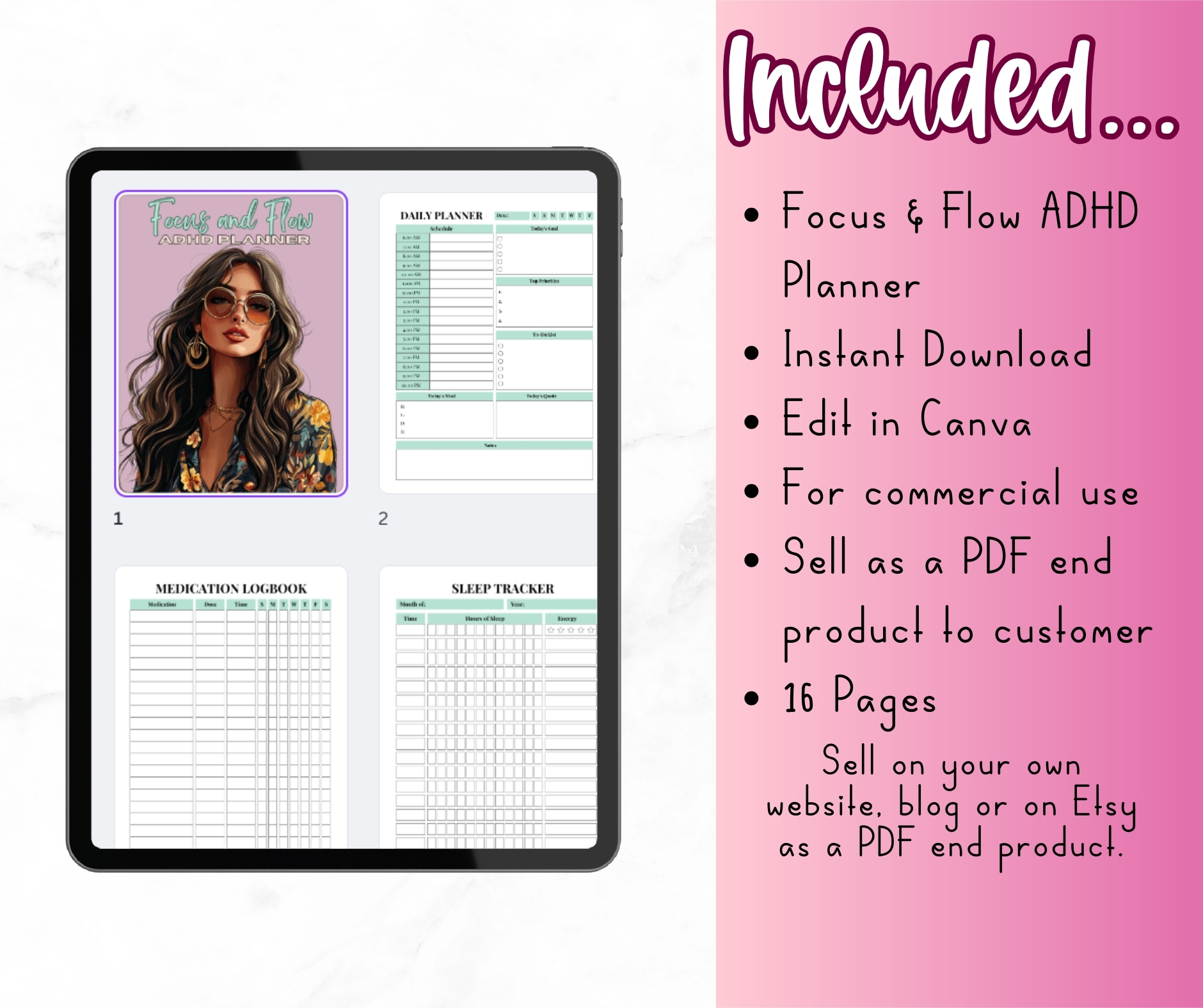 PLR Focus and Flow ADHD Planner - Image 5