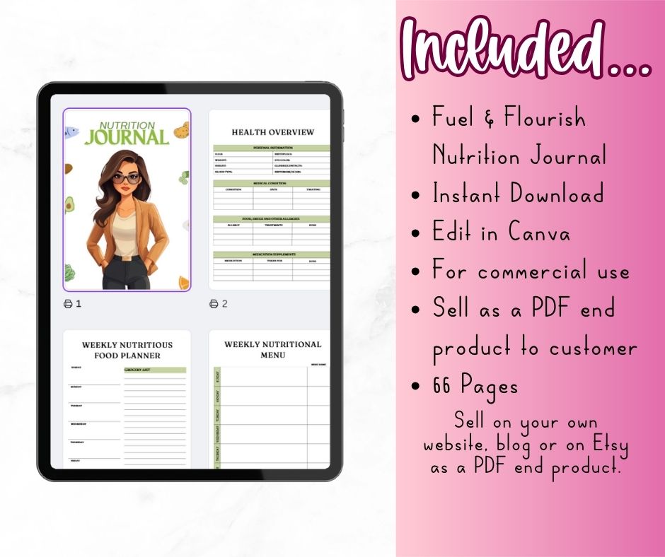 PLR Fuel and Flourish Nutrition Journal - Image 5