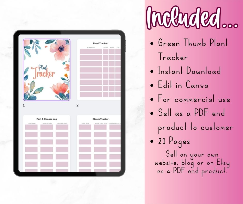 PLR Green Thumb Plant Tracker - Image 4