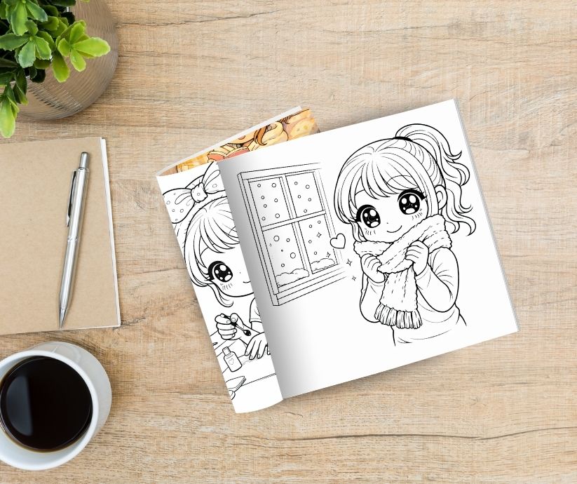 PLR Cozy Girl Mornings Coloring Book - Image 3