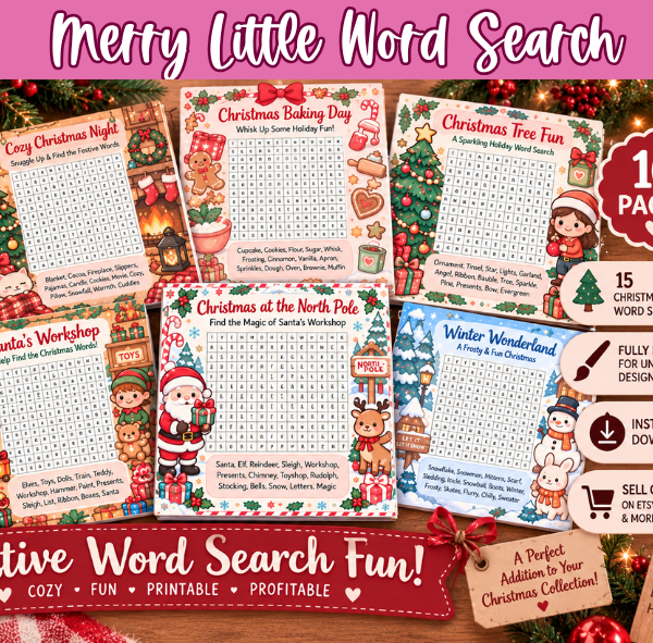 PLR Merry Little Word Search