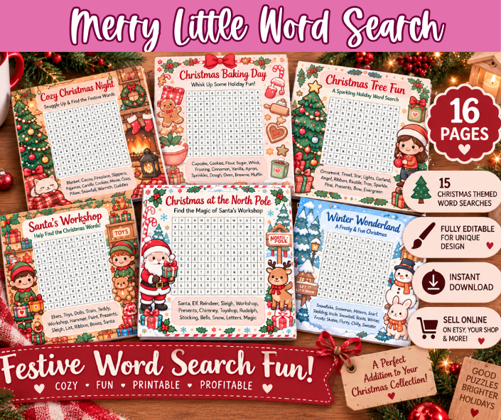PLR Merry Little Word Search